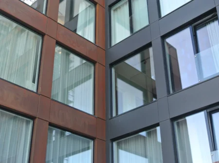 Corner Windows low angle view modern building (1)